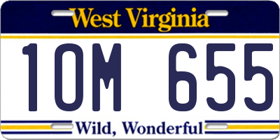 WV license plate 1OM655
