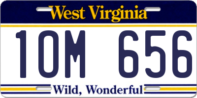 WV license plate 1OM656