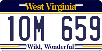 WV license plate 1OM659