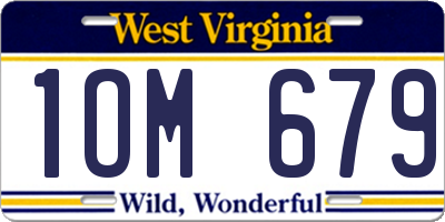 WV license plate 1OM679