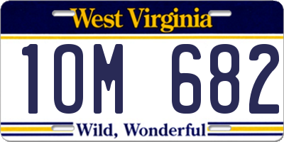 WV license plate 1OM682