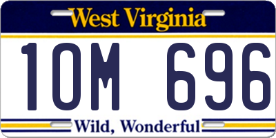 WV license plate 1OM696