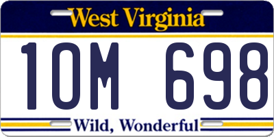 WV license plate 1OM698