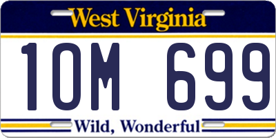 WV license plate 1OM699