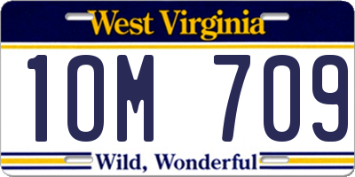 WV license plate 1OM709