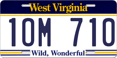 WV license plate 1OM710