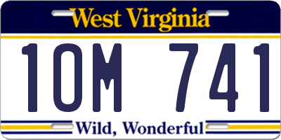 WV license plate 1OM741