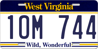 WV license plate 1OM744