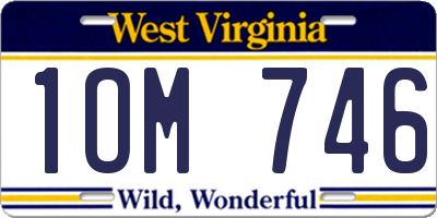 WV license plate 1OM746