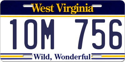 WV license plate 1OM756