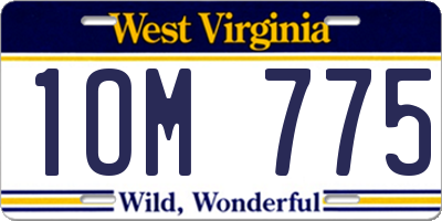 WV license plate 1OM775