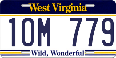 WV license plate 1OM779