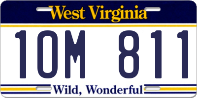 WV license plate 1OM811