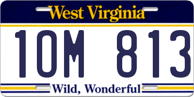 WV license plate 1OM813