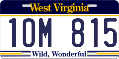 WV license plate 1OM815