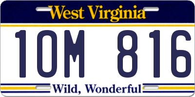 WV license plate 1OM816