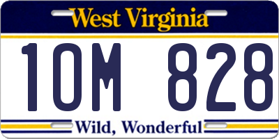 WV license plate 1OM828