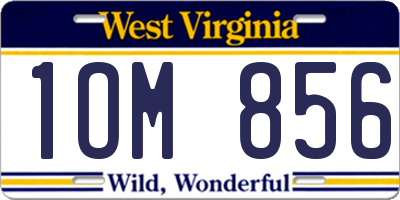 WV license plate 1OM856