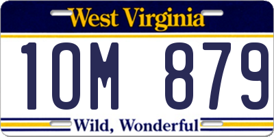 WV license plate 1OM879