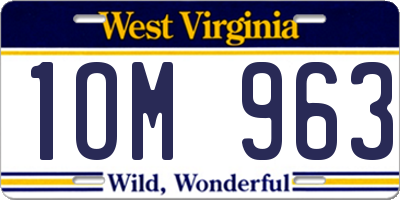 WV license plate 1OM963