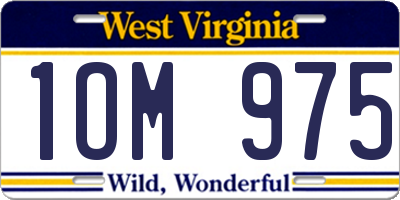 WV license plate 1OM975