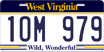 WV license plate 1OM979