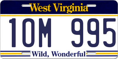 WV license plate 1OM995
