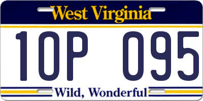 WV license plate 1OP095
