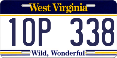 WV license plate 1OP338