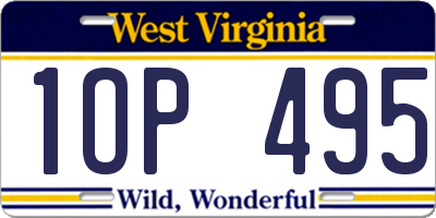 WV license plate 1OP495