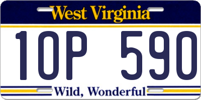 WV license plate 1OP590