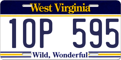 WV license plate 1OP595
