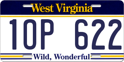 WV license plate 1OP622