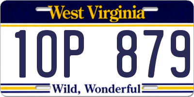 WV license plate 1OP879
