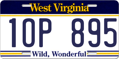 WV license plate 1OP895