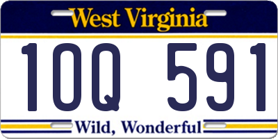 WV license plate 1OQ591