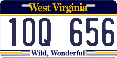 WV license plate 1OQ656