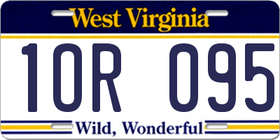 WV license plate 1OR095