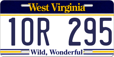 WV license plate 1OR295