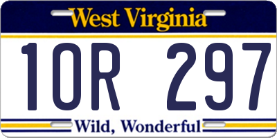 WV license plate 1OR297