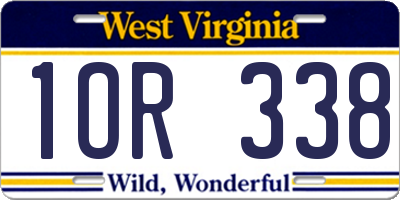 WV license plate 1OR338
