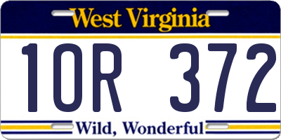 WV license plate 1OR372