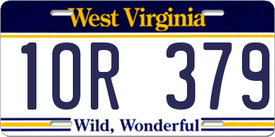 WV license plate 1OR379