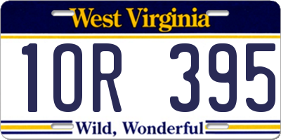 WV license plate 1OR395