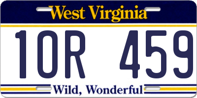 WV license plate 1OR459