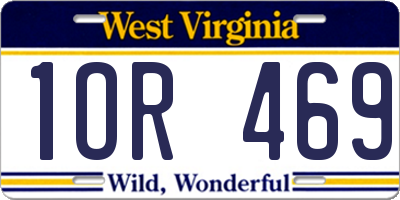 WV license plate 1OR469