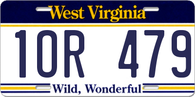 WV license plate 1OR479