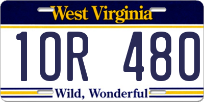 WV license plate 1OR480