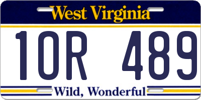 WV license plate 1OR489