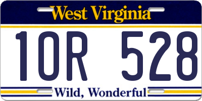 WV license plate 1OR528